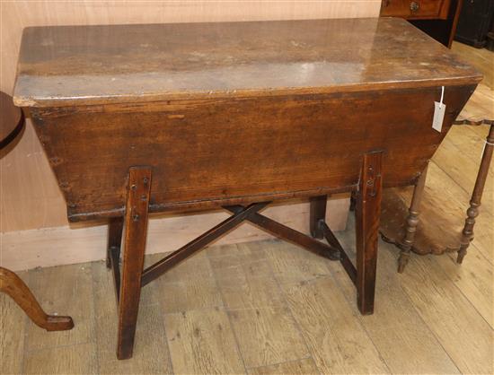 An 18th century ash dough bin W.110cm